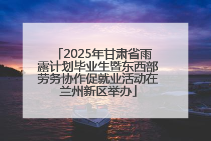 2025年甘肃省雨露计划毕业生暨东西部劳务协作促就业活动在兰州新区举办