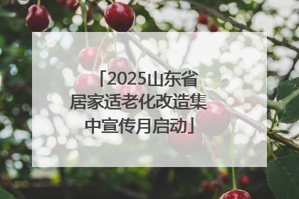 2025山东省居家适老化改造集中宣传月启动