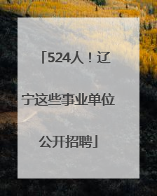 524人！辽宁这些事业单位公开招聘